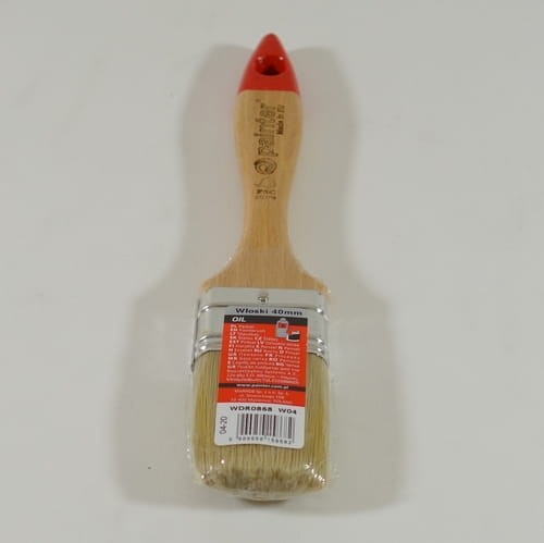 Pędzel włoski do EMALII i FARB OLEJNYCH lakierowany 40 mm