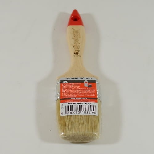 Pędzel włoski do EMALII i FARB OLEJNYCH lakierowany 50 mm