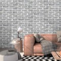 Tapeta CEGŁA szara stara 3D mur z cegły Flizelina