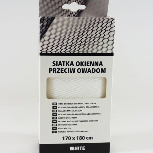 Siatka przeciw owadom biała 170x180 Scley + rzepy
