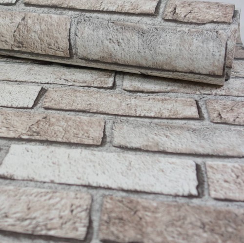 Tapeta CEGŁA 3D brązowa MUR Z CEGŁY winyl ZMYWALNA