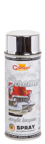 Emalia akrylowa Super Chrom 400ml - Srebrny Silver - farba w aerozolu do malowania dekoracyjnego