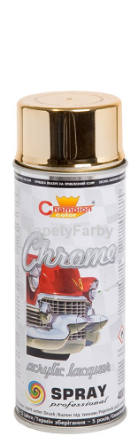 Emalia akrylowa Super Chrom 400ml - Złoty Gold - farba w aerozolu do malowania dekoracyjnego