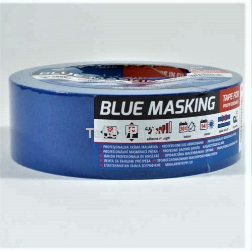 Taśma malarska Blue Masking szer.38mm dł.50m niebieska papierowa
