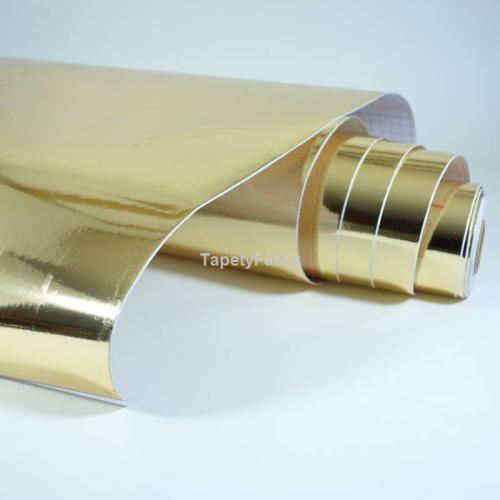 Okleina meblowa samoprzylepna ZŁOTA BŁYSZCZĄCA 45x100 cm Patifix 17-7200
