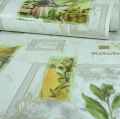 Tapeta do kuchni zielone żółte OLIWKI karafki z oliwą winylowa do mycia