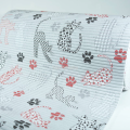 Mata łazienkowa KOTY wzór z KOTAMI szara czarna antypoślizgowa 65x10cm