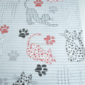 Mata łazienkowa KOTY wzór z KOTAMI szara czarna antypoślizgowa 65x10cm