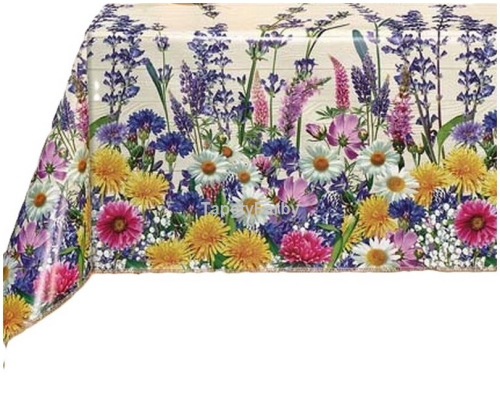 Cerata KWIATY kolorowe na letniej łące Flizelina prod.tureckiej