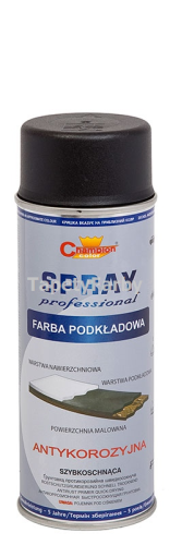 Farba w spreju Spray Podkład Czarny 9011 antykorozyjna 400ml Champion