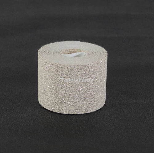 Pasek do tapet BEŻOWY JASNY z BROKATEM border flizelina szer.5cm dł.5mb