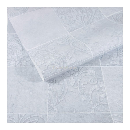 Tapeta kafelka z ornamentem jasna szara do kuchni łazienki na flizelinie