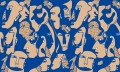 Faces Cobalt- Tapeta w standaryzowanych rolkach