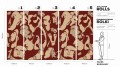 Faces Burgundy- Tapeta w standaryzowanych rolkach