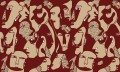 Faces Burgundy- Tapeta w standaryzowanych rolkach