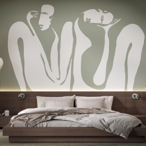 Couple Sage- Tapeta w standaryzowanych rolkach