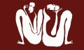 Couple Burgundy- Tapeta w standaryzowanych rolkach