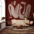 Couple Burgundy- Tapeta w standaryzowanych rolkach
