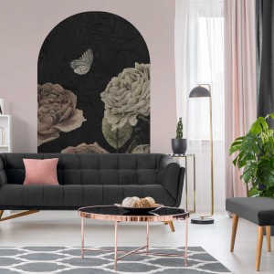 Tapeta Łuk Roses Dark Black