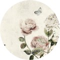 Tapeta Koło Rose Dream White