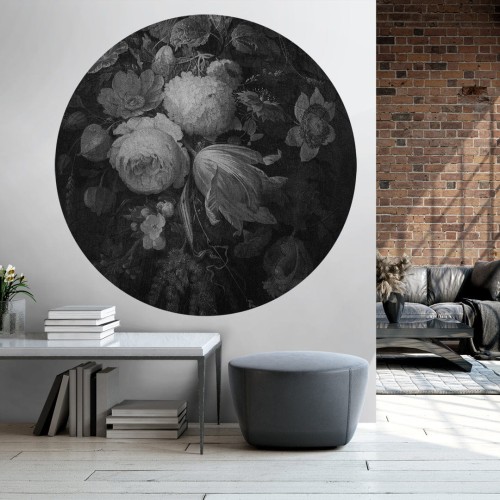 Tapeta Koło Boudoir Grey