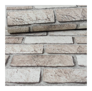 Tapeta CEGŁA 3D beżowa MUR Z CEGŁY winylowa na flizelinie ZMYWALNA