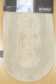 Dywanik bawełniany BEŻOWY owalny COTTON LUX OVAL dwustronny 50x80cm