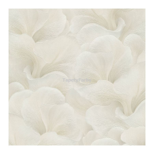 Tapeta KWIATY LIŚCIE jasna beżowa IMPRESJA efekt 3D flizelina do mycia
