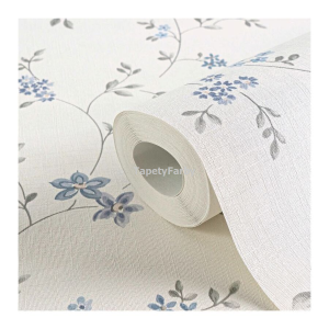 Tapeta KWIATKI niebieskie drobne ŁĄCZKA na Flizelinie bez pasowania wzoru