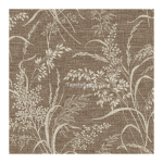 Tapeta drobne listki POLNE ZIOŁA struktura lnu brązowa boho na flizelinie