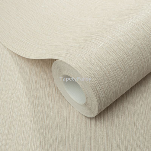 Tapeta TŁO drobne PRĄŻKI beżowe złote brokat flizelina do mycia