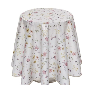 Cerata KWIATKI różowe DROBNE tło jak len na metry 10x140cm