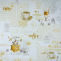 Tapeta kuchenna brązowo szara FILIŻANKI cynamon kawa Winylowa