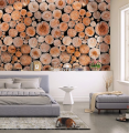 Tapeta Przekroje drewna PNIAKI Mural szer.1,59 wys.2,5 m