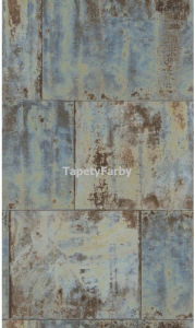 Tapeta jak PŁYTY z BLACHY styl industrialny zmywalna na flizelinie