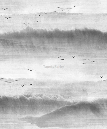 Tapeta PTAKI na NIEBIE pejzaż zmywalna na flizelinie