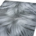 Tapeta SZARE PIÓRKA 3D ze srebrnym elegancka papierowa