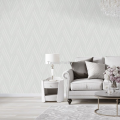 Tapeta FALE GEOMETRYCZNE 3D beżowo-biała elegancka na flizelinie
