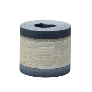 Pasek do tapet BEŻOWY brzegi CZARNE border flizelina szer.4,9cm dł.5mb