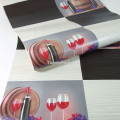 Tapeta do kuchni baru kafelki czarne czerwone wino winylowa do mycia