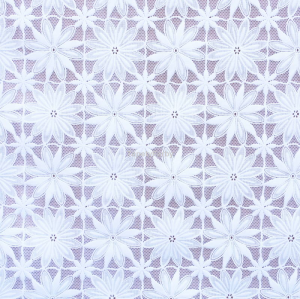 Bieżnik KORONKOWY GWIAZDKI białe 10x50cm na metry