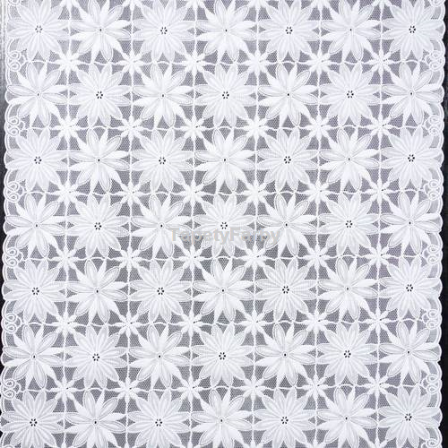 Bieżnik KORONKOWY GWIAZDKI białe 10x50cm na metry