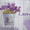 Cerata LAWENDA serca LAWENDOWE bukieciki DESKI na flizelinie 140x10cm