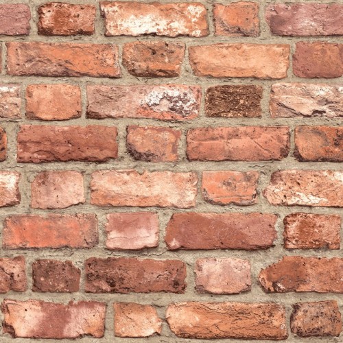 Tapeta CZERWONA CEGŁA efekt postarzenia MUR flizel